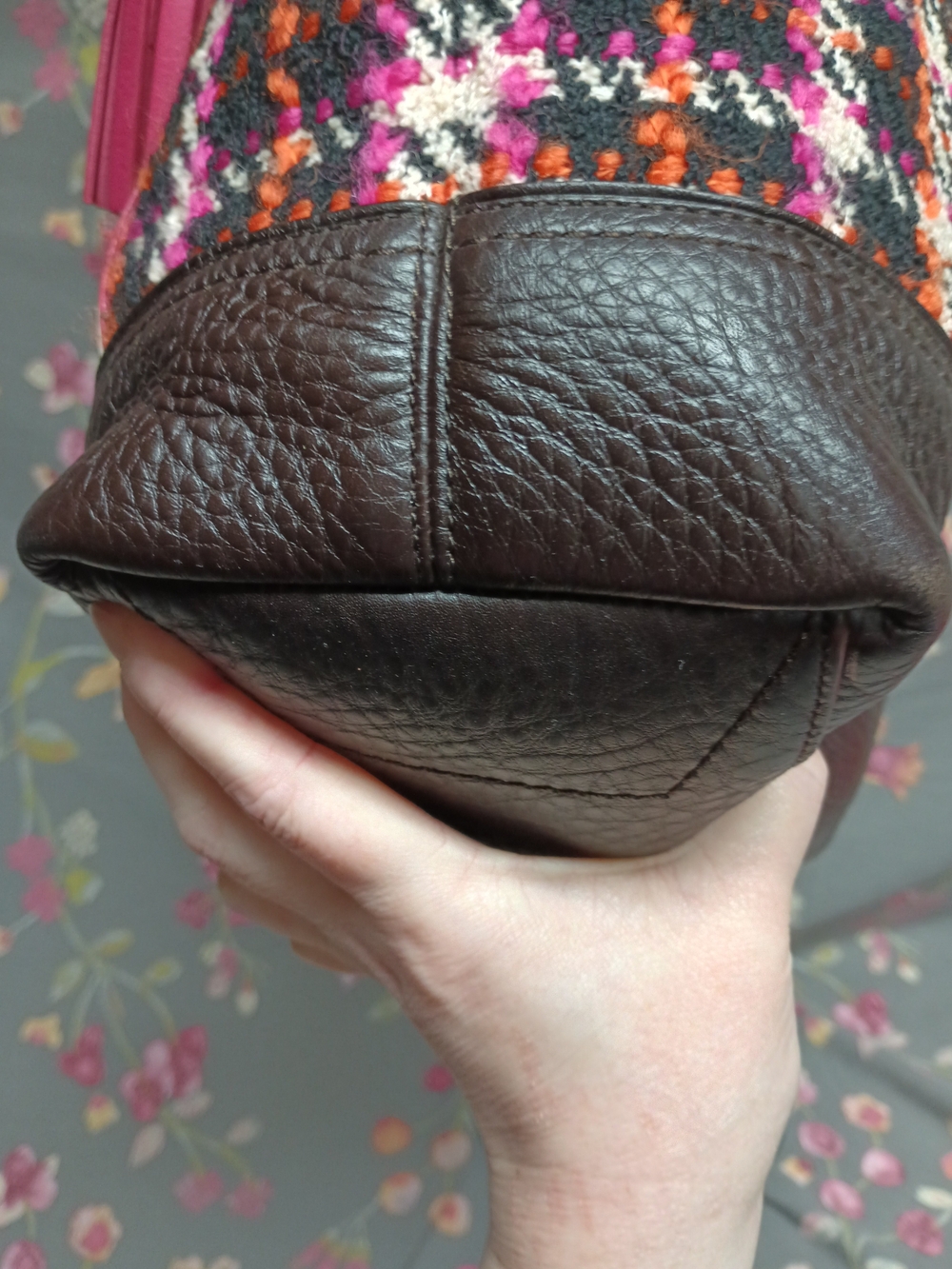 COACH Legacy Duffle Plaid Wool & Leather Hobo Bag 21146 - Picture 8 of 12